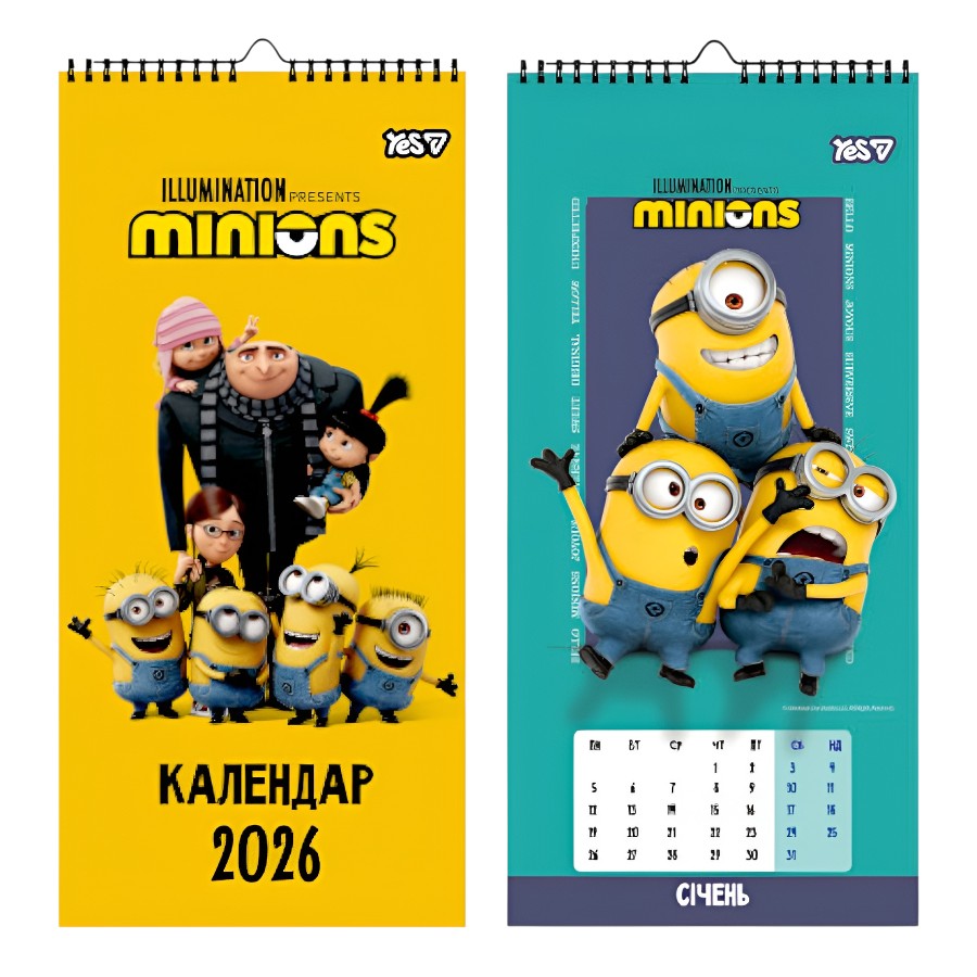 Календар настінний Yes 2026 Minions мініатюра