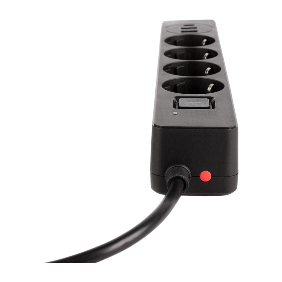 Мережевий фільтр ColorWay 4 гнізда 5 м USB Type-C CW-CHE435PDB Black фото