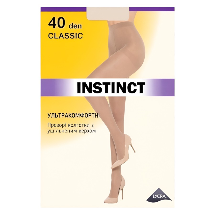 Колготи капронові Instinct Classic 40 den 4 natural фото