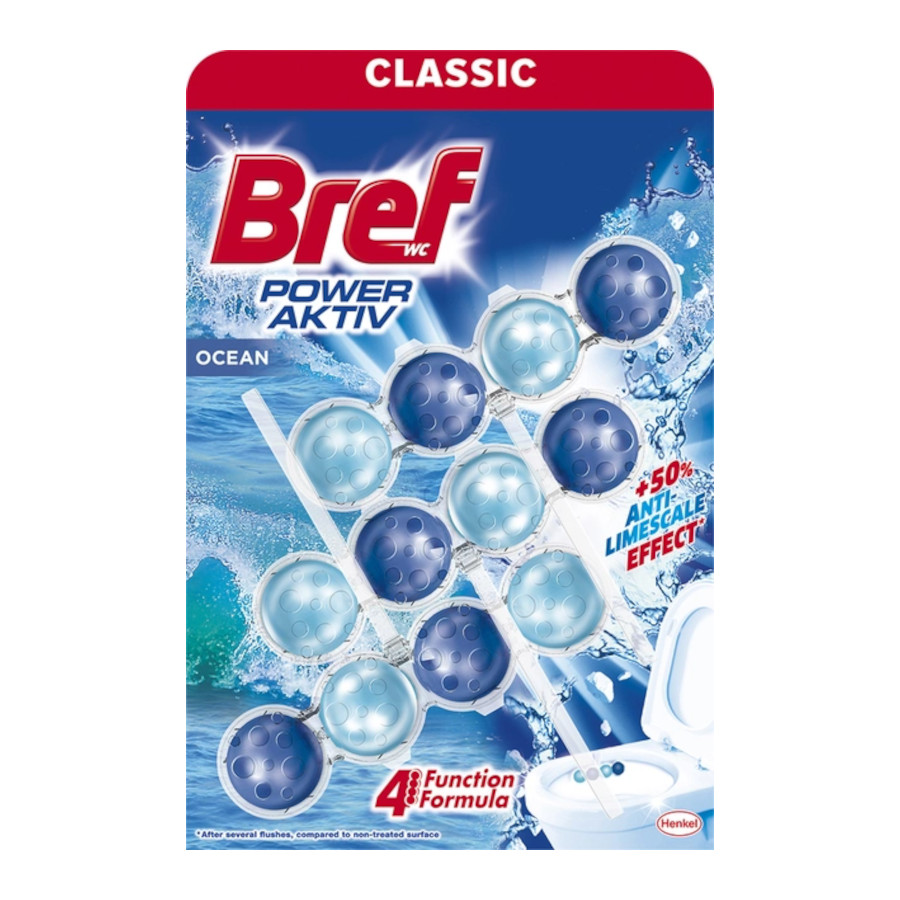 Туалетний блок Bref 3 шт. 50 г Океанська свіжість фото