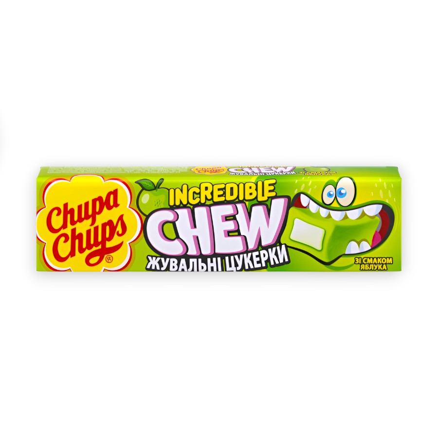Цукерки жувальні Perfetti 45 г Chupa Chups Неймовірне яблуко фото