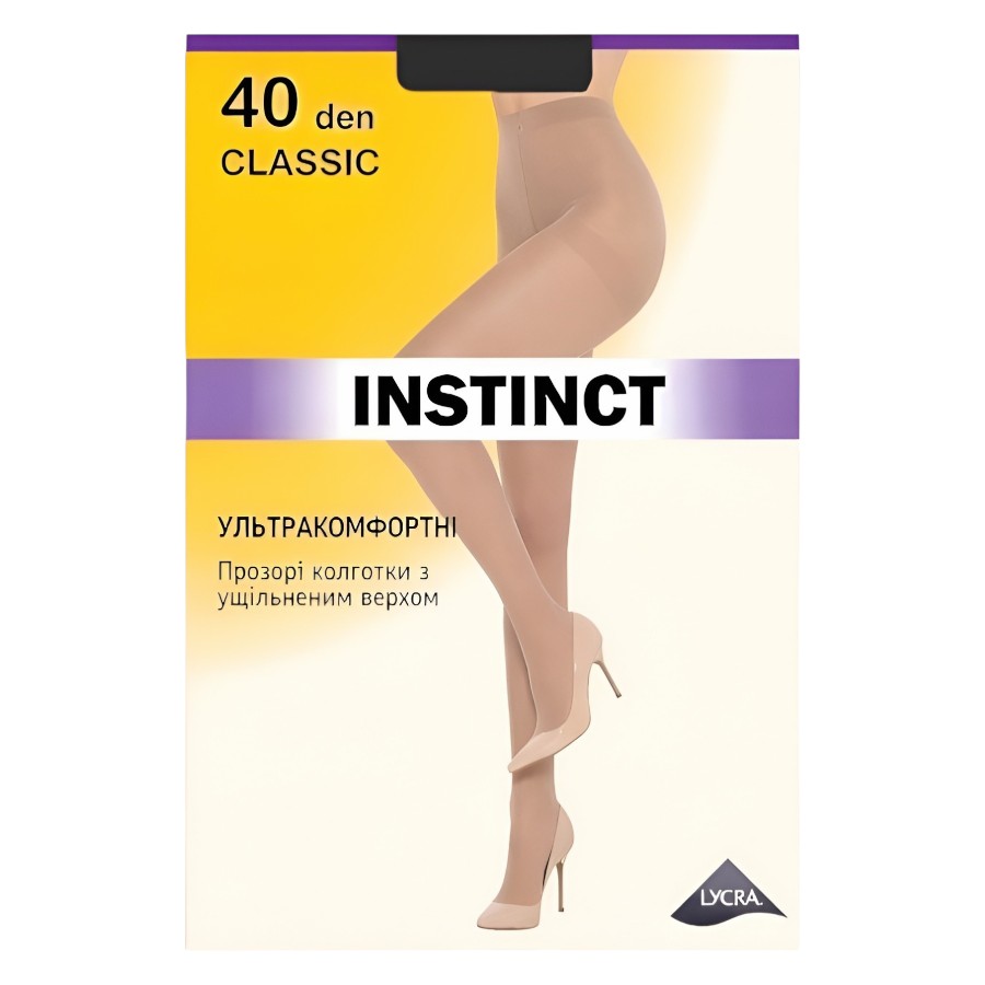 Колготи капронові Instinct Classic 40 den 3 nero фото