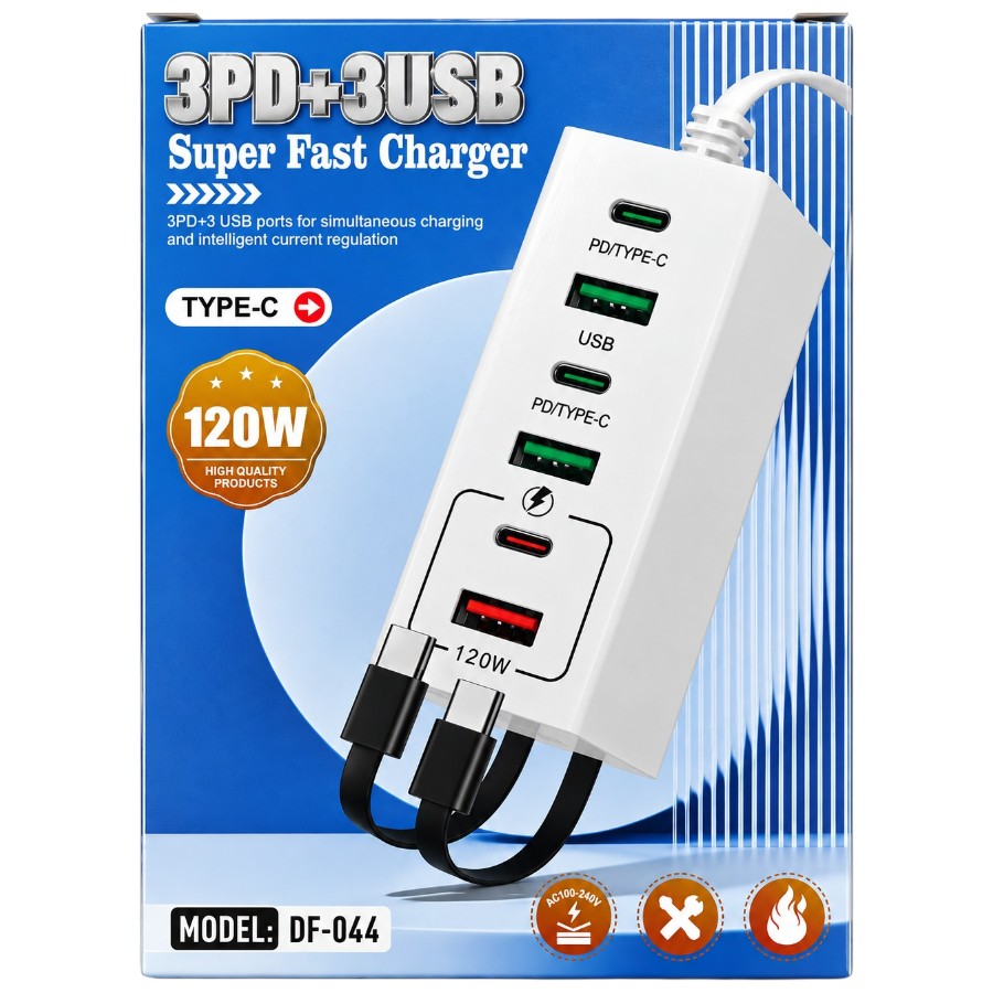 Зарядний пристрій Type-C USB-A 24 Вт 2 А White 25TD0303 фото