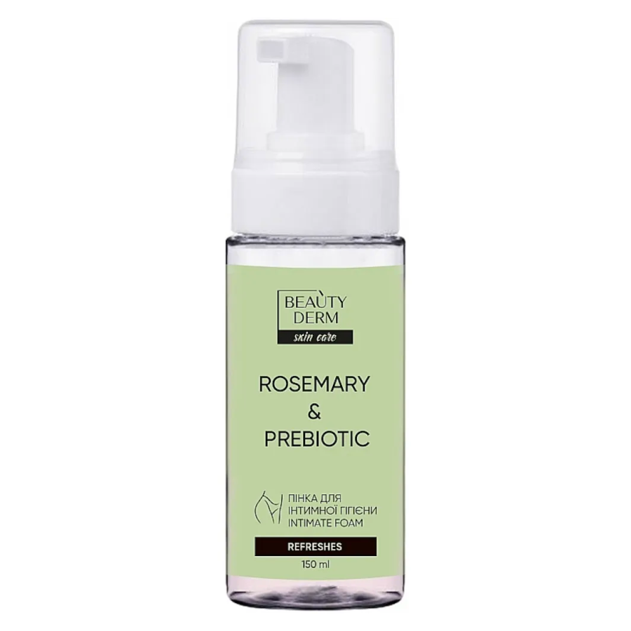 Засіб для інтимної гігієни піна Beauty Derm 150 мл Rosemary & Prebiotic фото