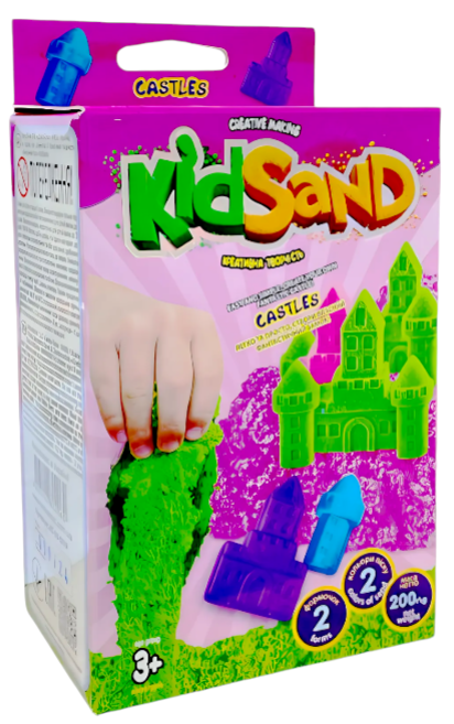 Пісок кінетичний Danko toys KidSand 200 г Castles №1 фото