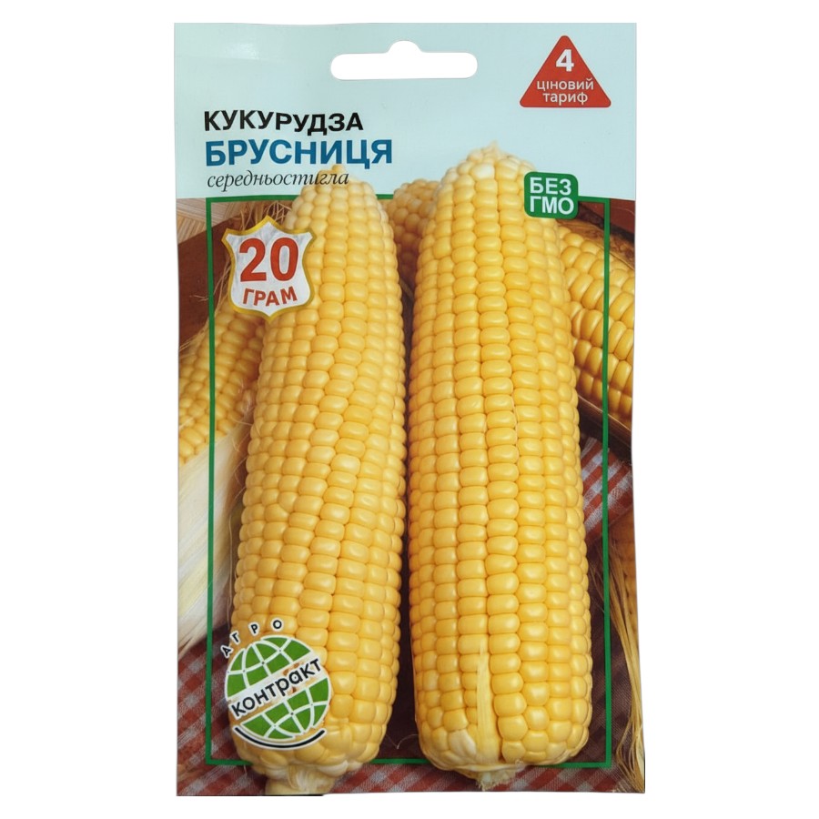 Насіння Агроконтракт Кукурудза  20 г Брусниця фото
