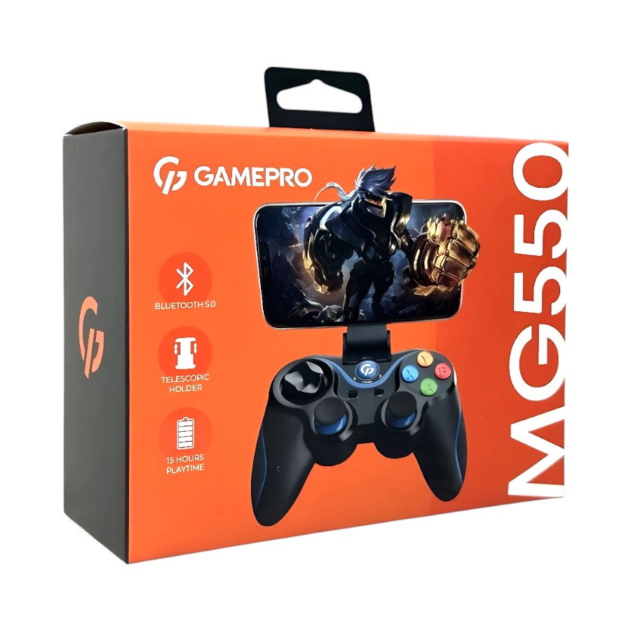 Геймпад бездротовий GamePro Bluetooth чорний MG550 мініатюра