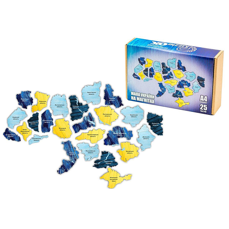 Пазли магнітні PuzzleOk Мапа України А4 фото