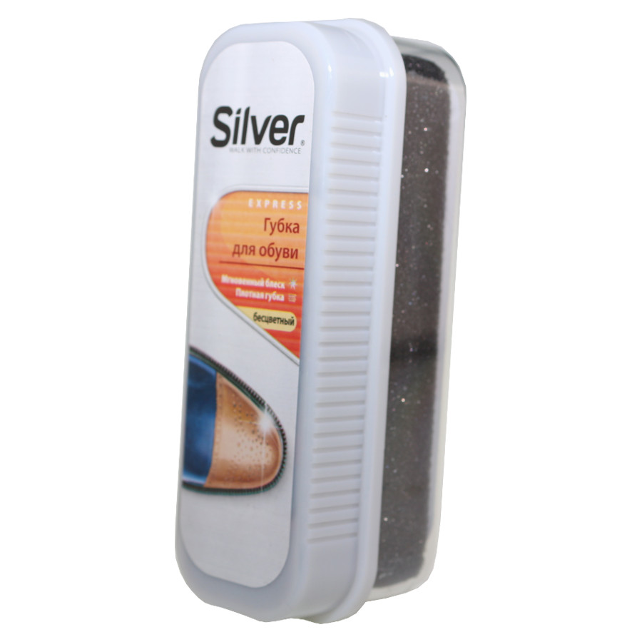 Губка для взуття Silver натуральний блиск фото