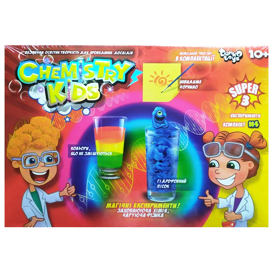 Набір для дослідів Danko toys Chemistry Kids №4 міні фото
