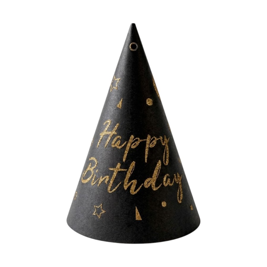 Ковпак святковий Святобум 20 шт. Happy Birthday кульки та зірки фото