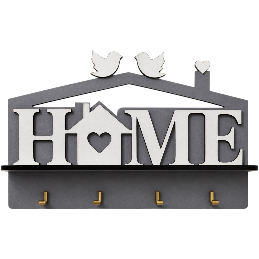 Ключниця 4 гачки Home Пташки фото