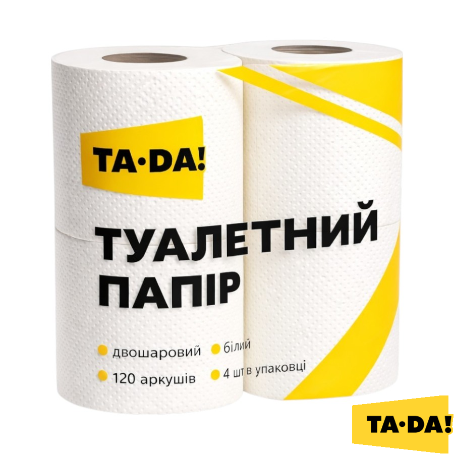 Папір туалетний TA-DA! 120 аркушів білий фото