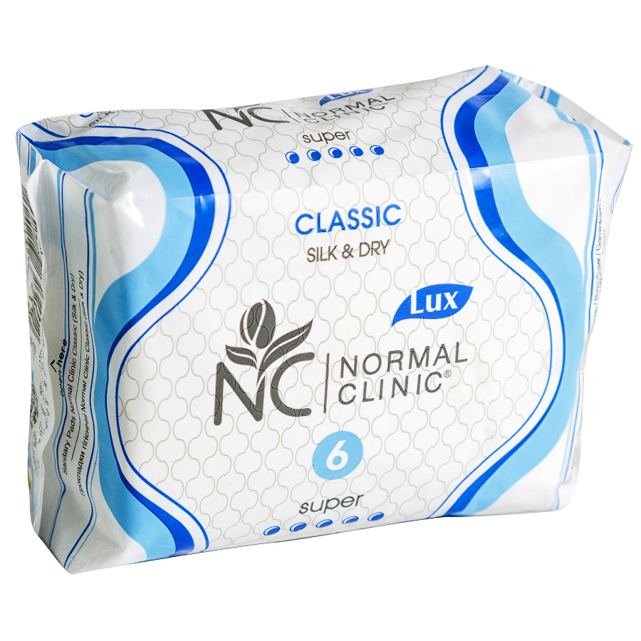Прокладки гігієнічні Normal Clinic 6 шт. Classic Silk&Dry фото