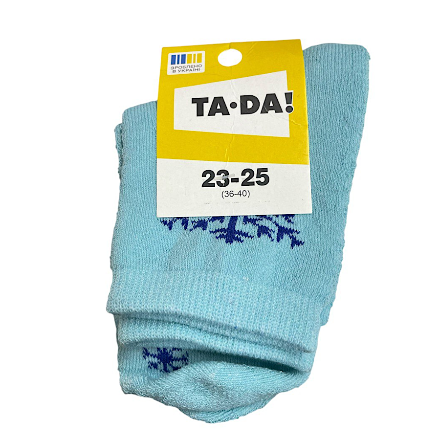 Шкарпетки жіночі TA-DA! теплі 23-25 світло-блакитні класичні фото