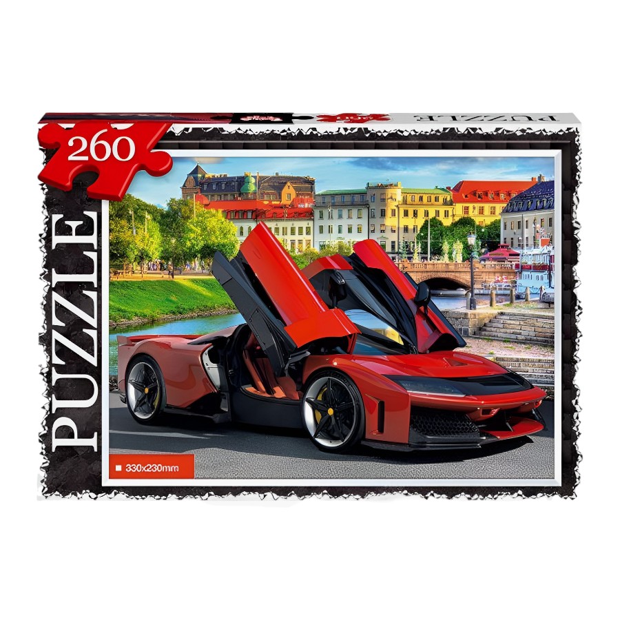 Пазли Danko toys 260 елементів Червоний автомобіль №15 фото