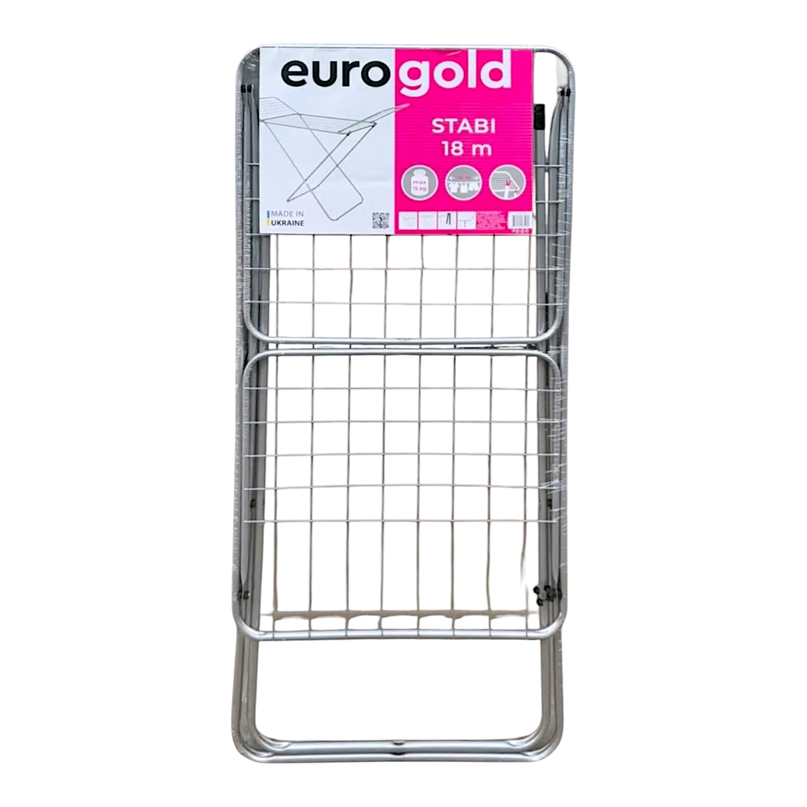Сушарка для білизни EuroGold 18 м Stabilo без шарніру фото