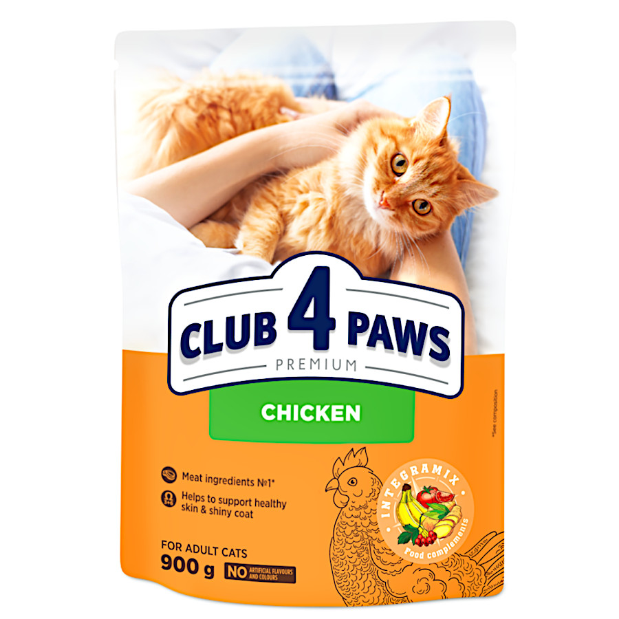 Корм для котів Club 4 Paws 300 г Premium з куркою фото