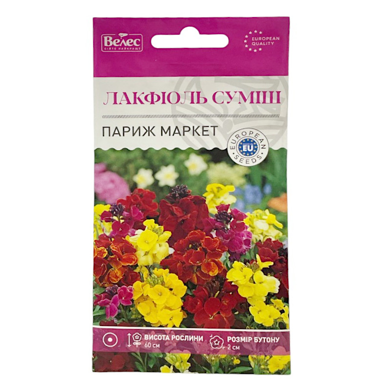 Насіння Велес Лакфіоль (хейрантус) 0,5 г Париж маркет Суміш фото