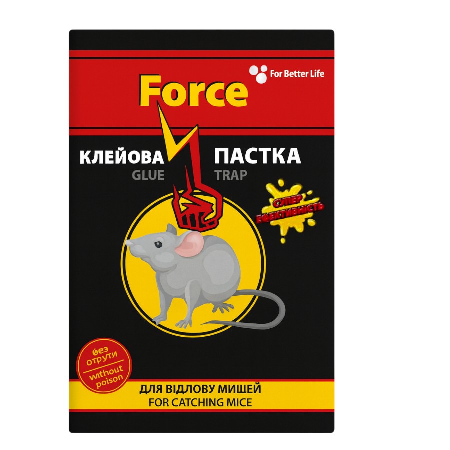 Клейова пастка для гризунів Force 25,5*17,5 см фото