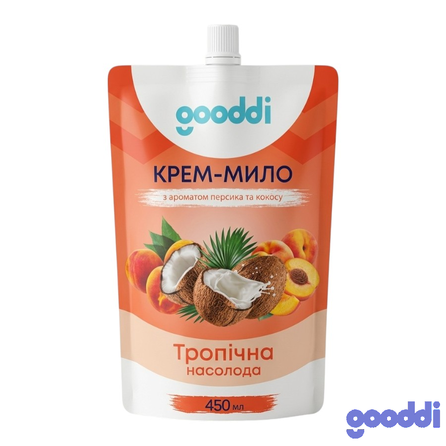 Крем-мило рідке Gooddi 450 мл Тропічна насолода дой-пак фото