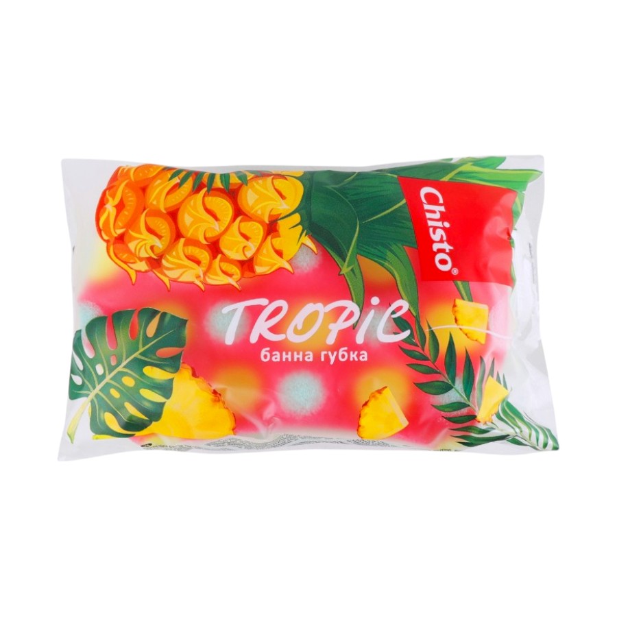 Губка банна Chisto 1 шт. Tropic фото