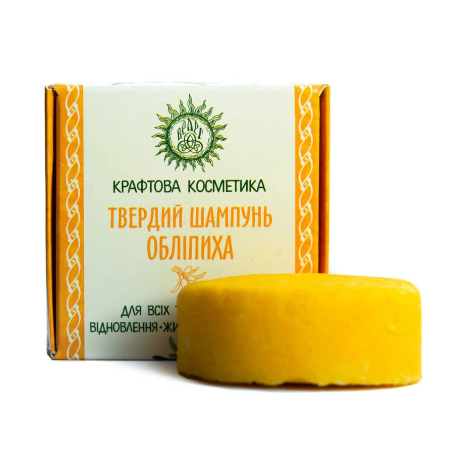 Шампунь твердий для волосся Велес 70 г Обліпиха фото