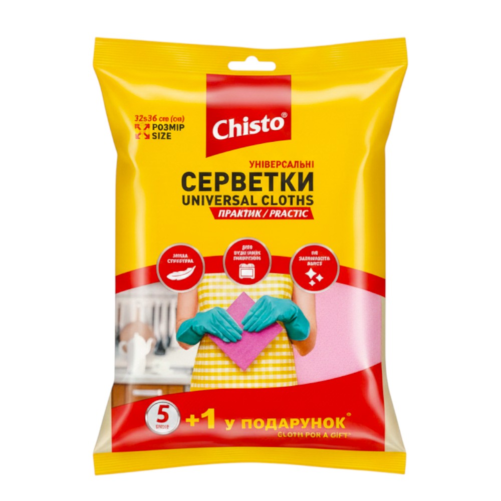 Серветка універсальна Chisto 5+1 шт. Практик фото