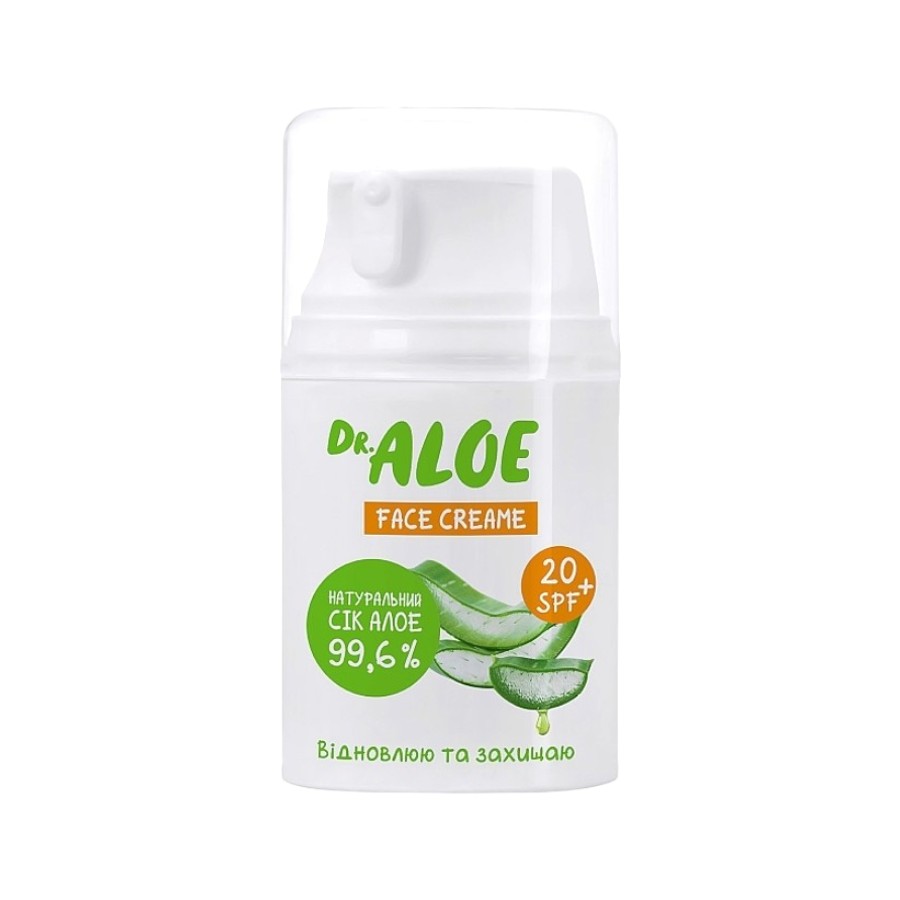 Крем для обличчя Dr. Aloe 50 мл денний SPF20 фото