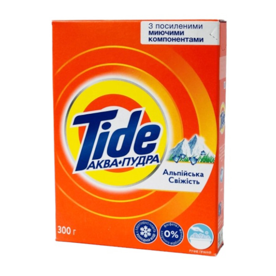 Порошок пральний Tide Universal 300 г ручне прання Альпійська свіжість фото