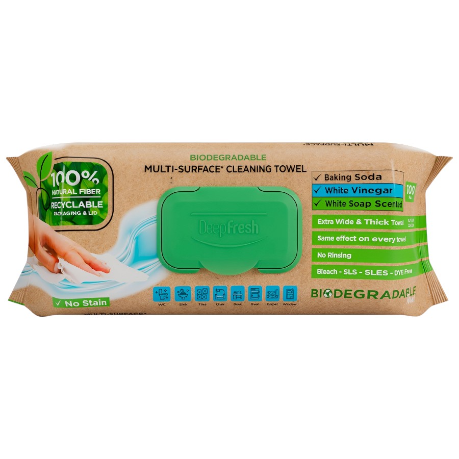 Вологі серветки для прибирання Deep Fresh 100 шт. Біорозкладні мініатюра