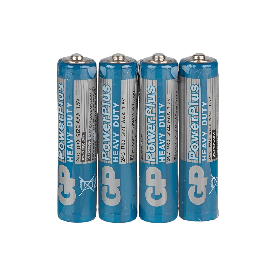 Батарейка GP Batteries AAA (LR03) сольова 4 шт. PowerPlus мініатюра