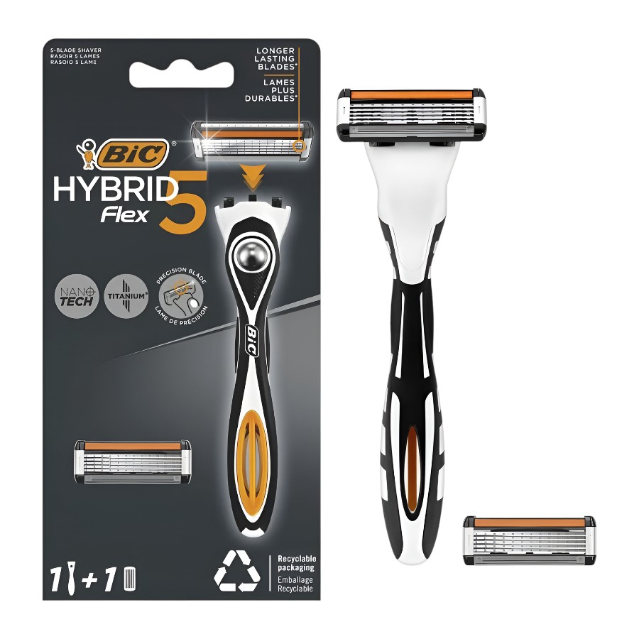 Станок для гоління Bic Hybrid 5 Flex +1 картридж фото