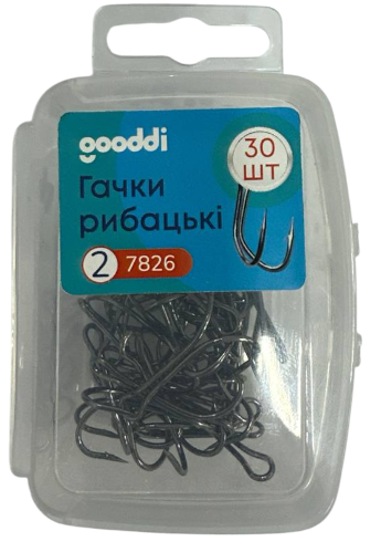 Гачки рибацькі Gooddi 7826-2 30 шт. фото