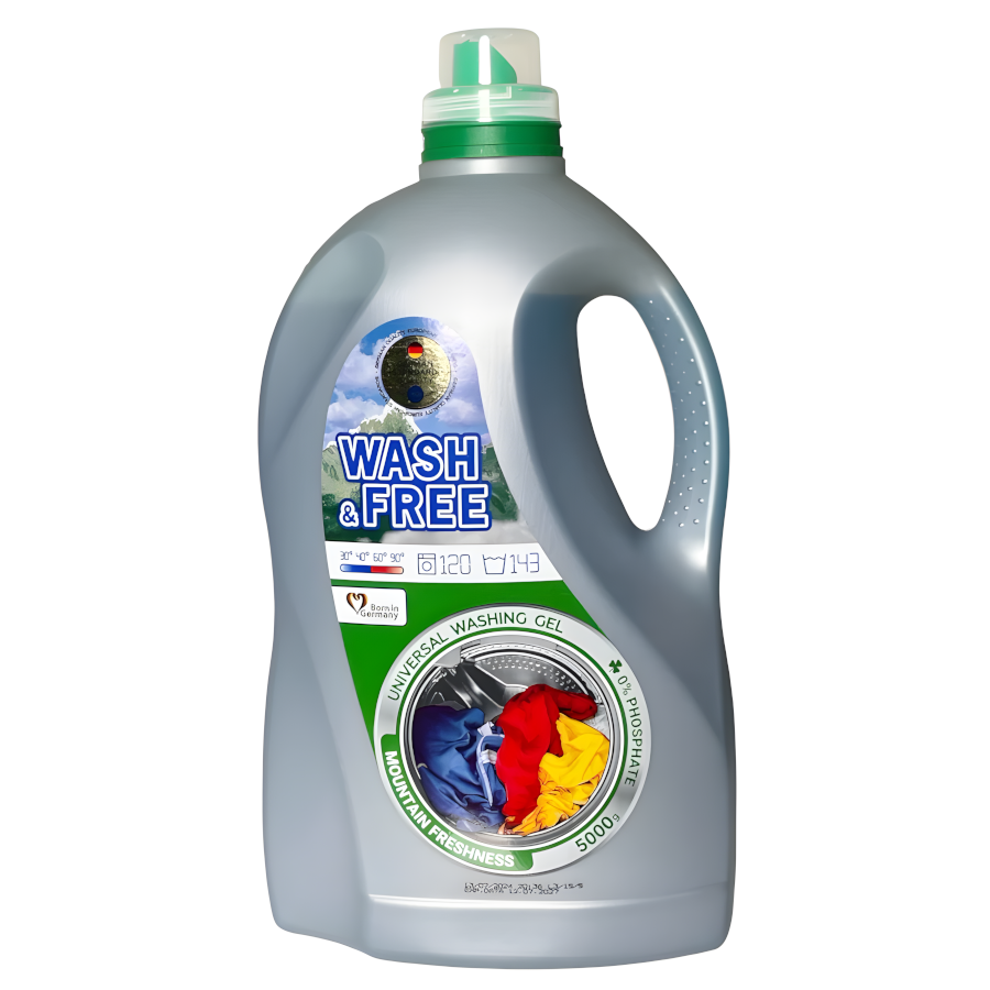 Гель для прання Wash&Free 5 л Гірська свіжість фото