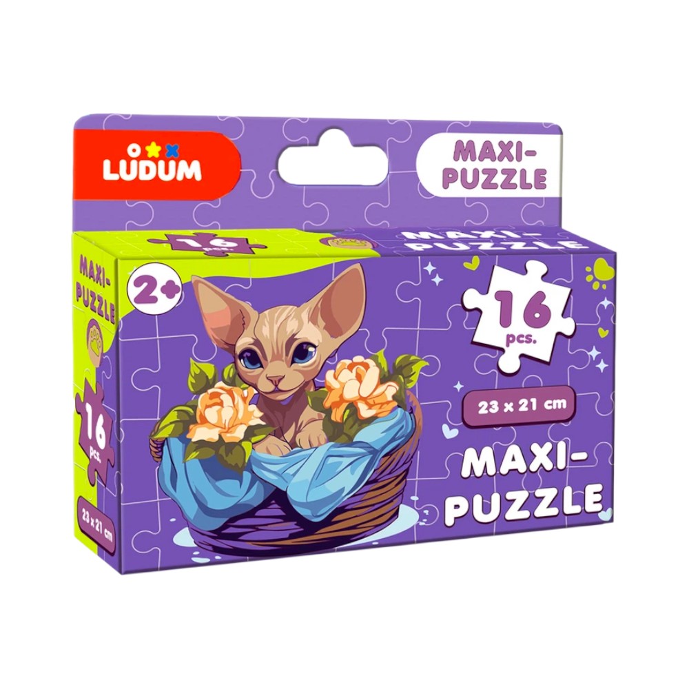 Пазли Ludum 16 елементів Котик 2 Maxi-puzzle фото