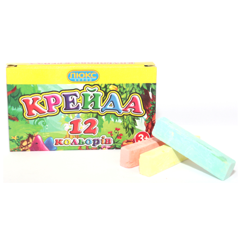 Крейда Люкс Колор 12 кольорів мініатюра