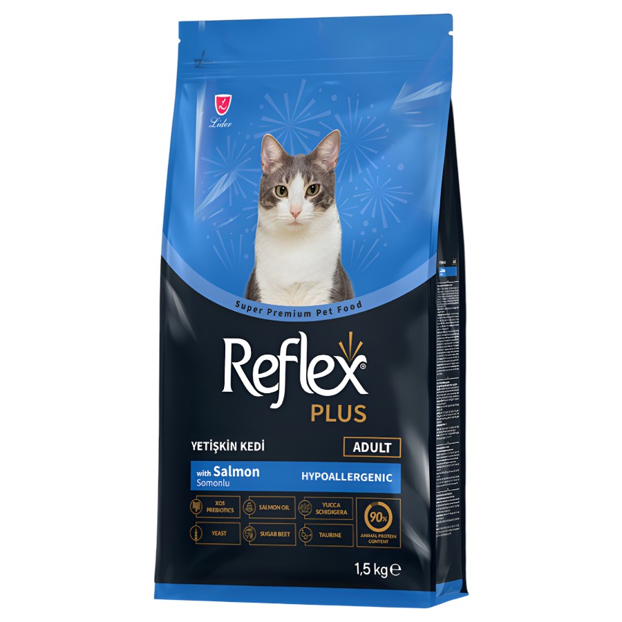 Корм для котів Reflex Plus 1,5 кг Super Premium з лососем фото