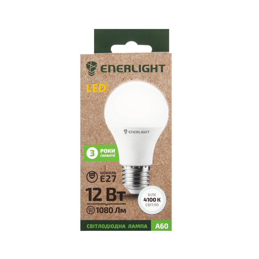 Лампа світлодіодна LED Enerlight 12 Вт A60 E27 4100 К фото