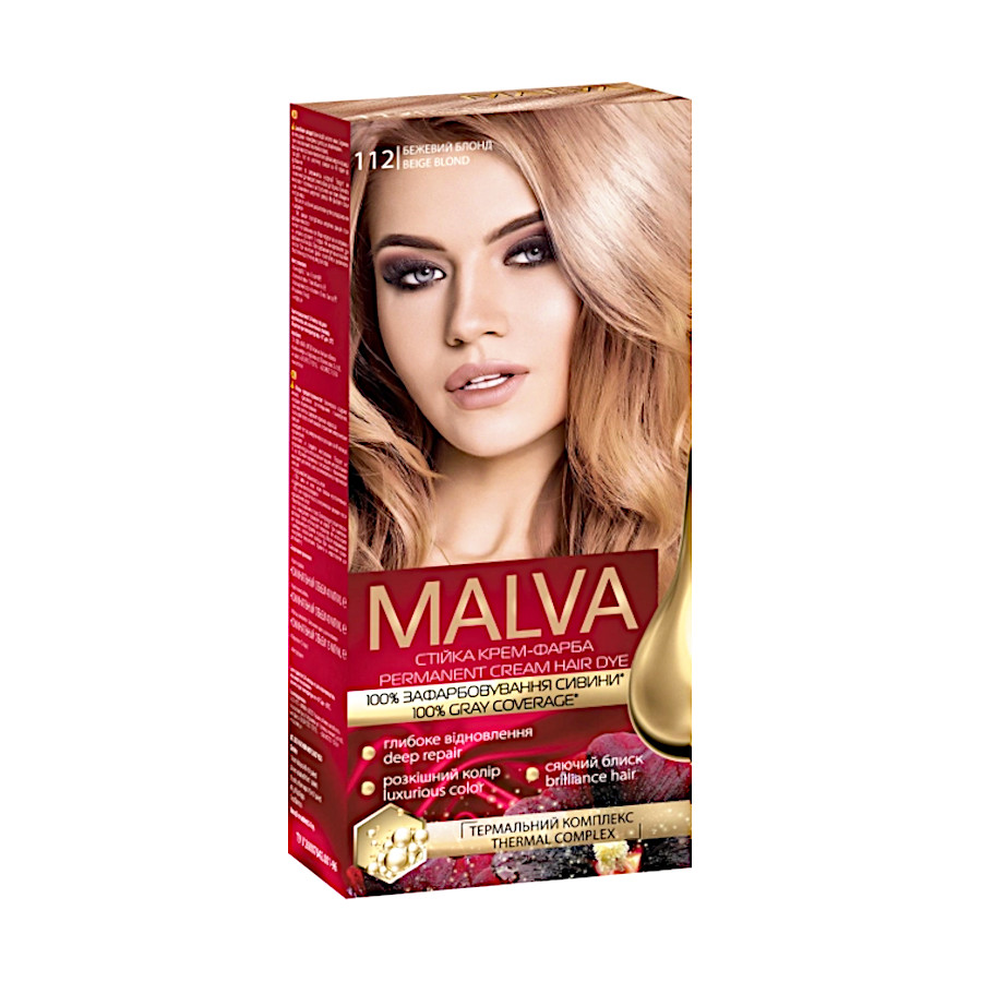 Крем-фарба для волосся Malva 112 Бежевий блонд фото