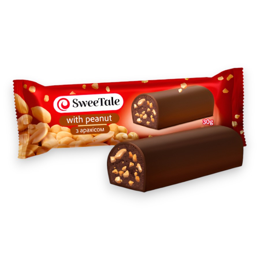 Батончик шоколадний SweeTale 30 г з арахісом фото