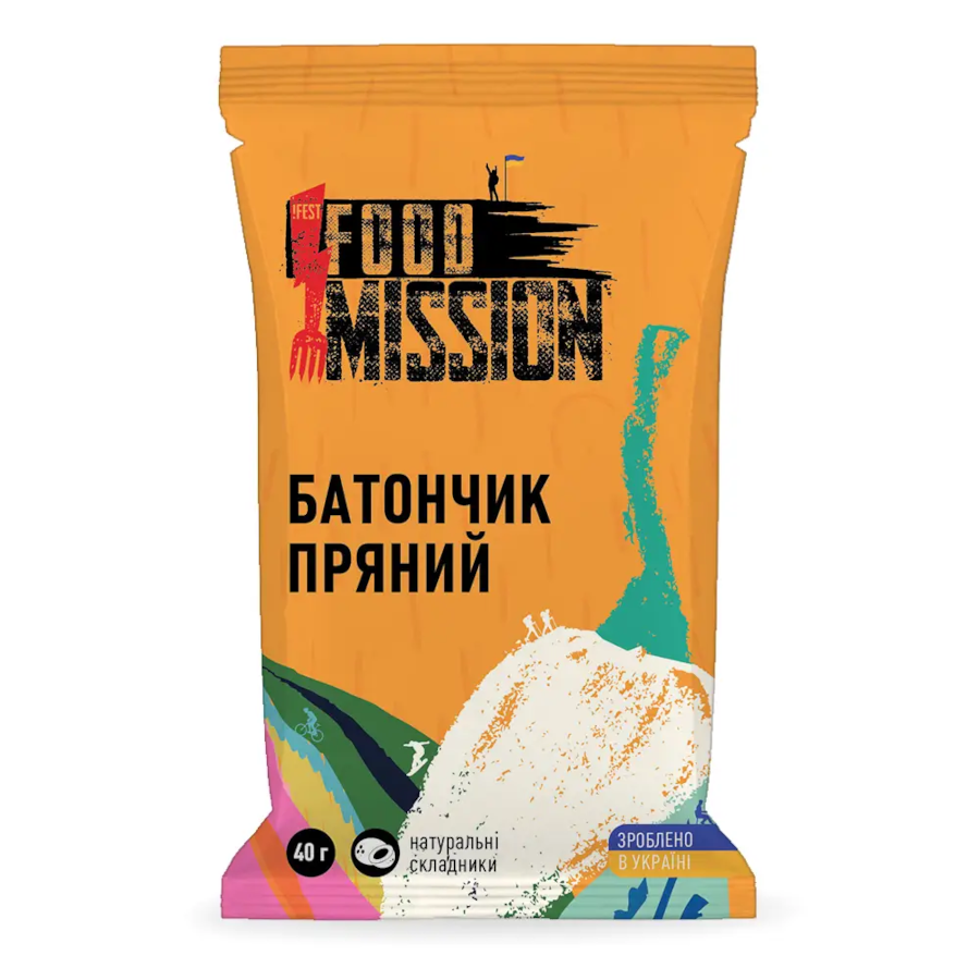 Батончик Food Mission 40 г Пряний фото