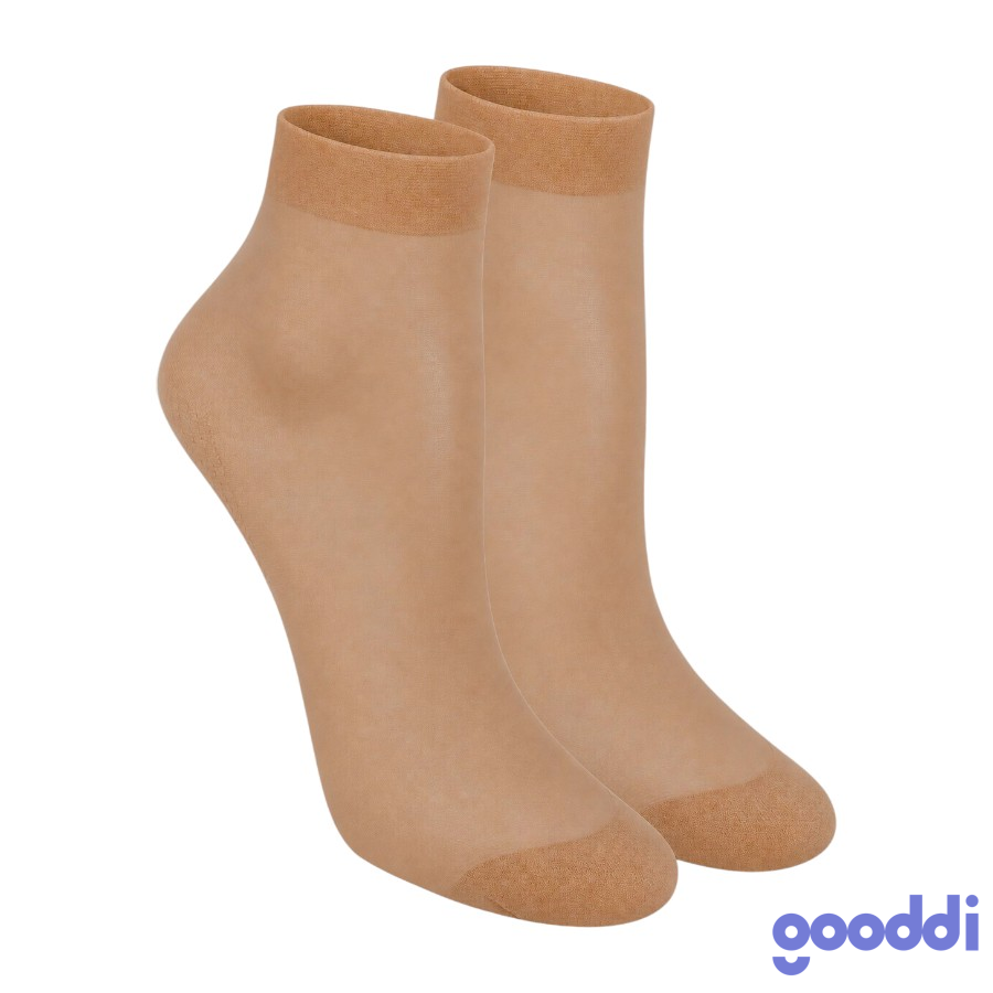 Шкарпетки капронові Gooddi 40 den бежеві 2 пари фото
