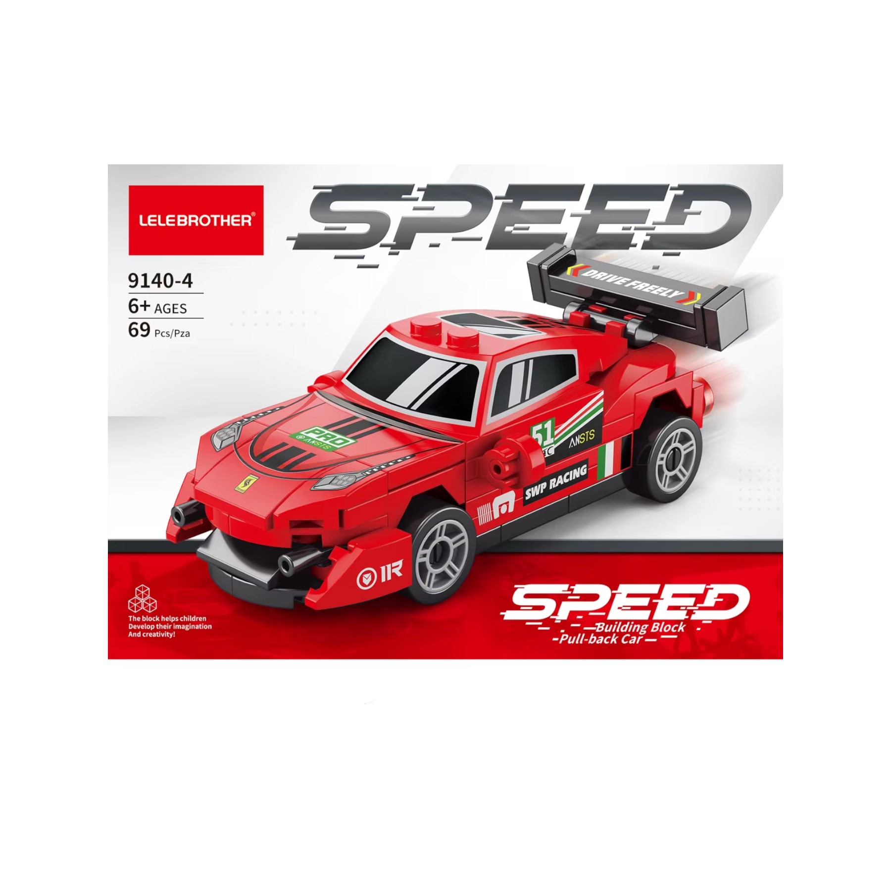Конструктор Lele Brother 69 елементів Speed 9140-4 фото