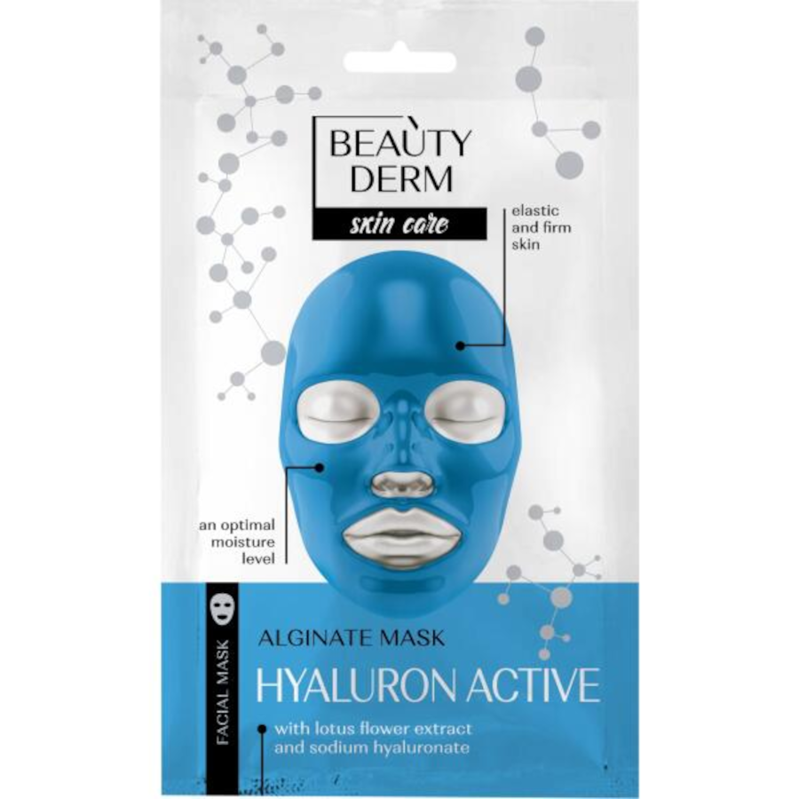 Маска для обличчя Beauty Derm 20 мл Альгінатна Гіалурон актив фото