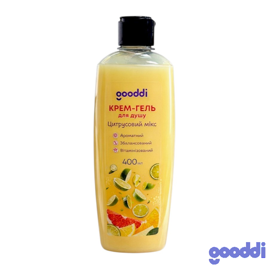 Крем-гель для душу Gooddi 400 мл Цитрусовий мікс фото