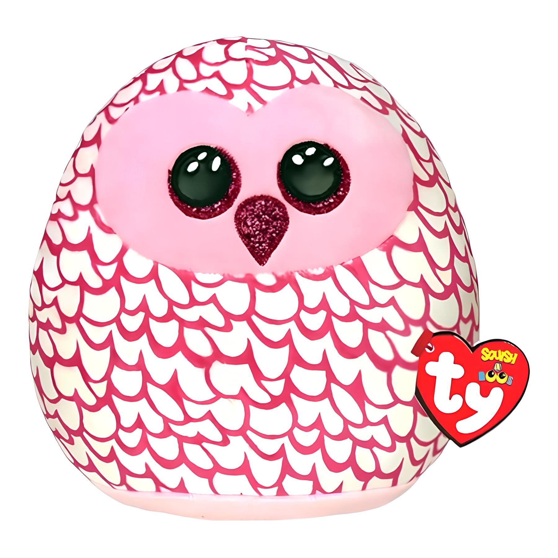 Іграшка м'яка TY Squish-a-boos Рожева сова Pinky фото