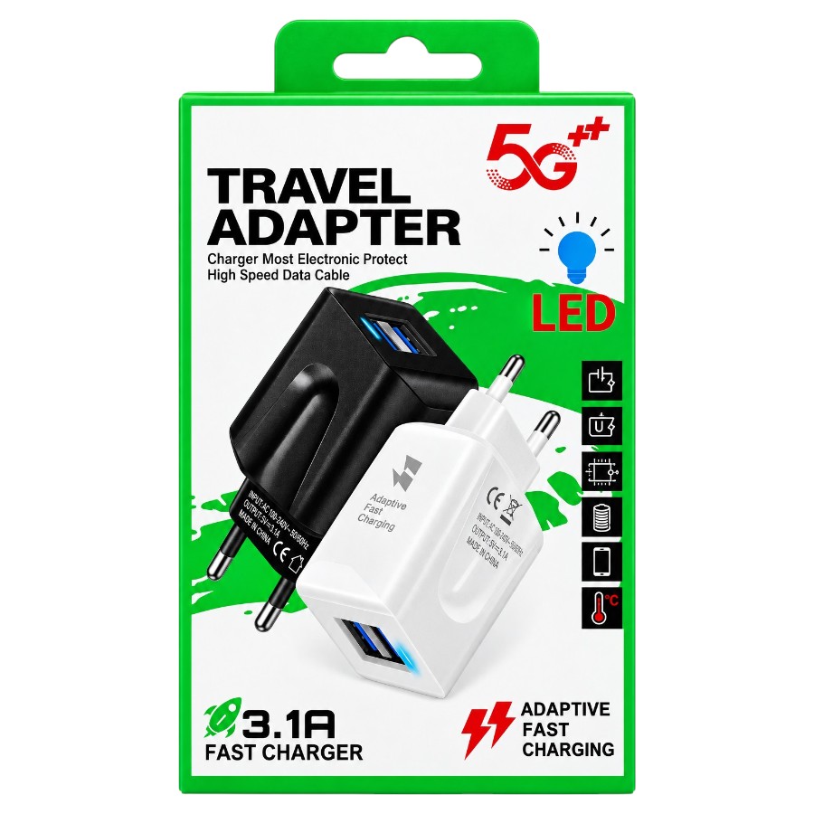 Зарядний пристрій USB Type-А 5 Вт з кабелем USB Micro 25TD0307 фото