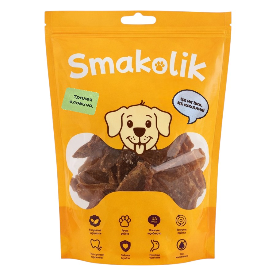 Ласощі для собак Smakolik 150 г Сушені трахеї яловичі фото