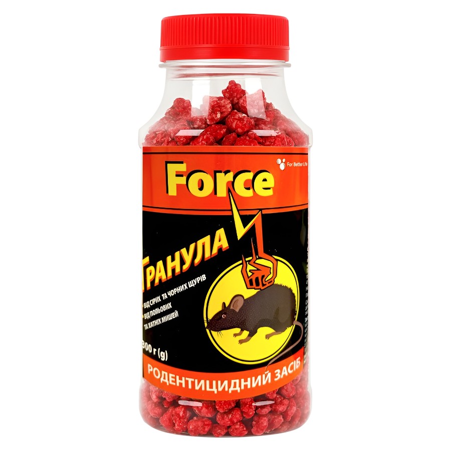 Засіб від гризунів Force 300 г гранули фото